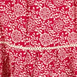 TwoDay Dames rok met print en glitters rood New