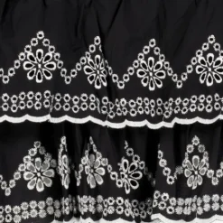 TwoDay Dames rok met ruches zwart Best