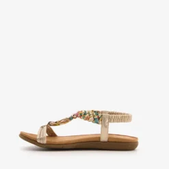 Blue Box Dames sandalen goud gevlochten detail Online