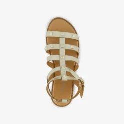 Blue Box Dames sandalen goud met studs Best