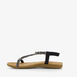Blue Box Dames sandalen met glitters zwart