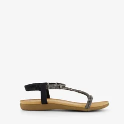 Blue Box Dames sandalen met glitters zwart