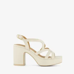 Blue Box Dames sandalen met hak beige New