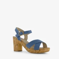Blue Box Dames sandalen met hak denim blauw New