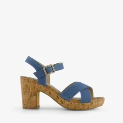 Blue Box Dames sandalen met hak denim blauw New