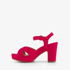 Blue Box Dames sandalen met hak fuchsia roze