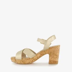 Blue Box Dames sandalen met hak goud