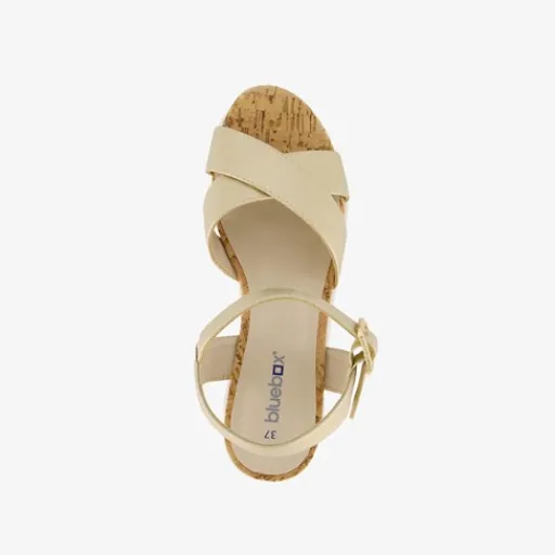 Blue Box Dames sandalen met hak goud