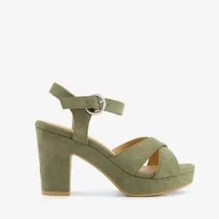 Blue Box Dames sandalen met hak groen