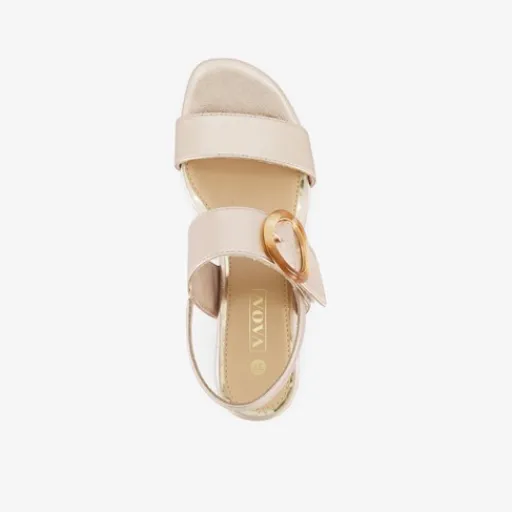 Nova Dames sandalen met hak metallic roze Discount