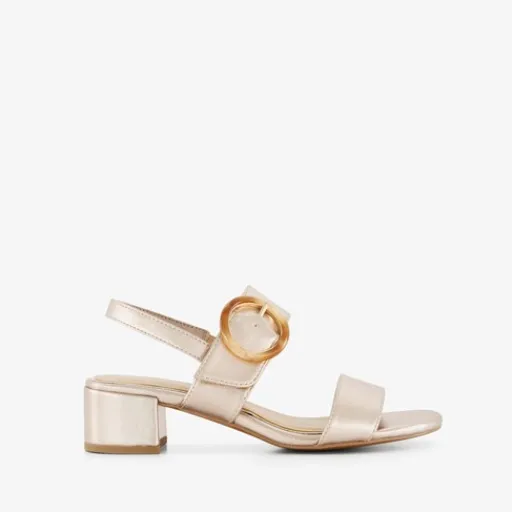 Nova Dames sandalen met hak metallic roze Discount