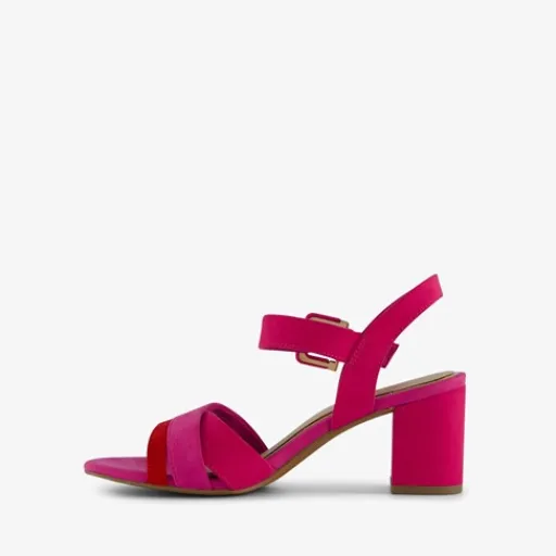 Nova Dames sandalen met hak roze rood Outlet