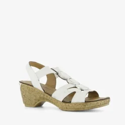 Blue Box Dames sandalen met hak wit zilver Best