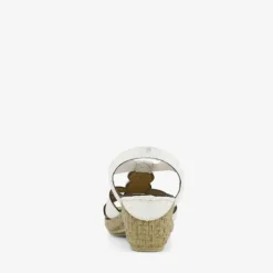 Blue Box Dames sandalen met hak wit zilver Best