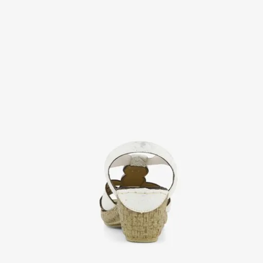 Blue Box Dames sandalen met hak wit zilver Best