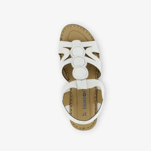Blue Box Dames sandalen met hak wit zilver Best