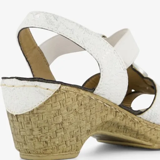 Blue Box Dames sandalen met hak wit zilver Best