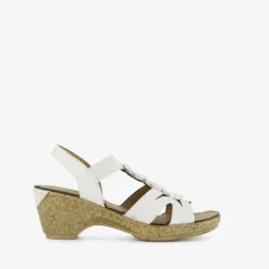 Blue Box Dames sandalen met hak wit zilver Best