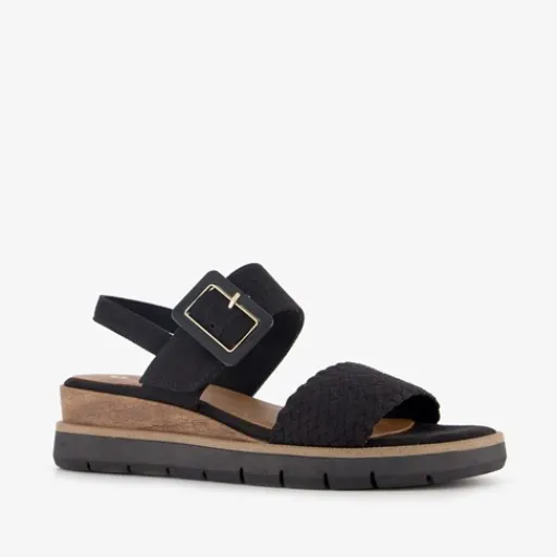 Nova Dames sandalen met sleehak zwart Discount