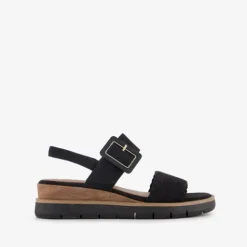 Nova Dames sandalen met sleehak zwart Discount