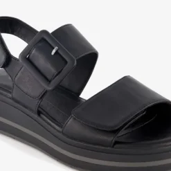 Softline Dames sandalen met sleehak zwart Outlet