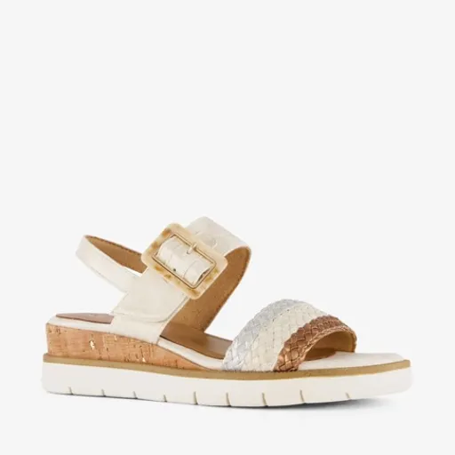 Nova Dames sandalen met sleehak beige Discount