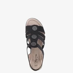 Softline Dames sandalen met zilverkleurige knopen Discount