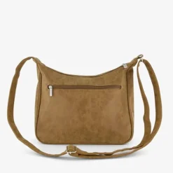 Renato Lucci Dames schoudertas camelbruin New