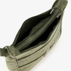 Renato Lucci Dames schoudertas groen croco