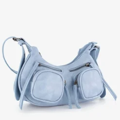 Renato Lucci Dames schoudertas lichtblauw Hot