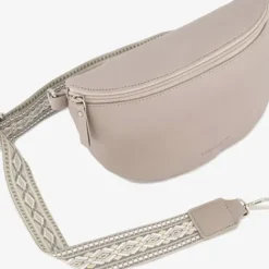 Renato Lucci Dames schoudertas met print taupe Online