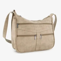 Renato Lucci Dames schoudertas taupe Clearance