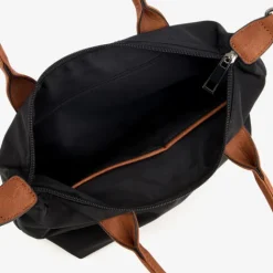 Renato Lucci Dames schoudertas zwart cognac Sale