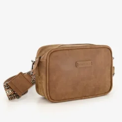 Renato Lucci Dames schoudertasje camel met print Best