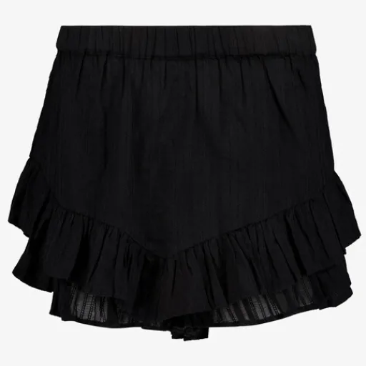 TwoDay Dames short met broderie zwart