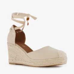 Blue Box Dames sleehak espadrilles met strik beige Clearance