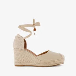Blue Box Dames sleehak espadrilles met strik beige Clearance