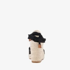 Blue Box Dames sleehak espadrilles met strik zwart Discount
