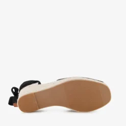 Blue Box Dames sleehak espadrilles met strik zwart Discount