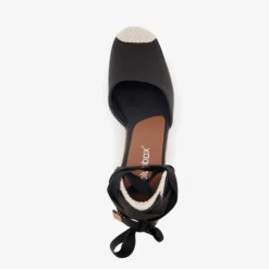Blue Box Dames sleehak espadrilles met strik zwart Discount