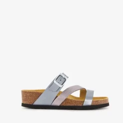 Hush Puppies Dames sleehak slippers zilvergrijs Outlet