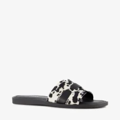 Nova Dames slippers met koeienprint