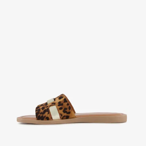 Nova Dames slippers met luipaardprint Best