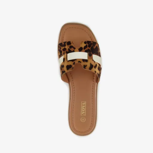 Nova Dames slippers met luipaardprint Best