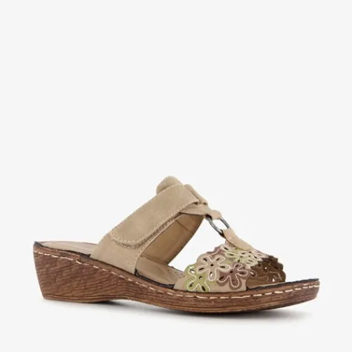 Natuform Dames slippers met sleehak taupe Online