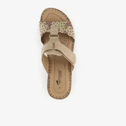 Natuform Dames slippers met sleehak taupe Online