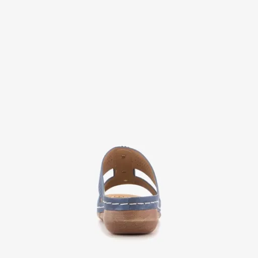 Natuform Dames slippers met sleehak blauw Best