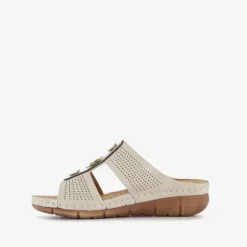 Natuform Dames slippers met sleehak beige Best