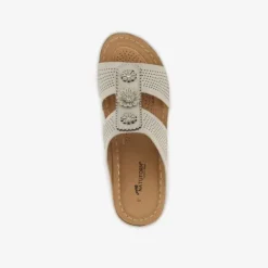 Natuform Dames slippers met sleehak beige Best