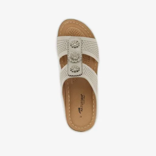 Natuform Dames slippers met sleehak beige Best